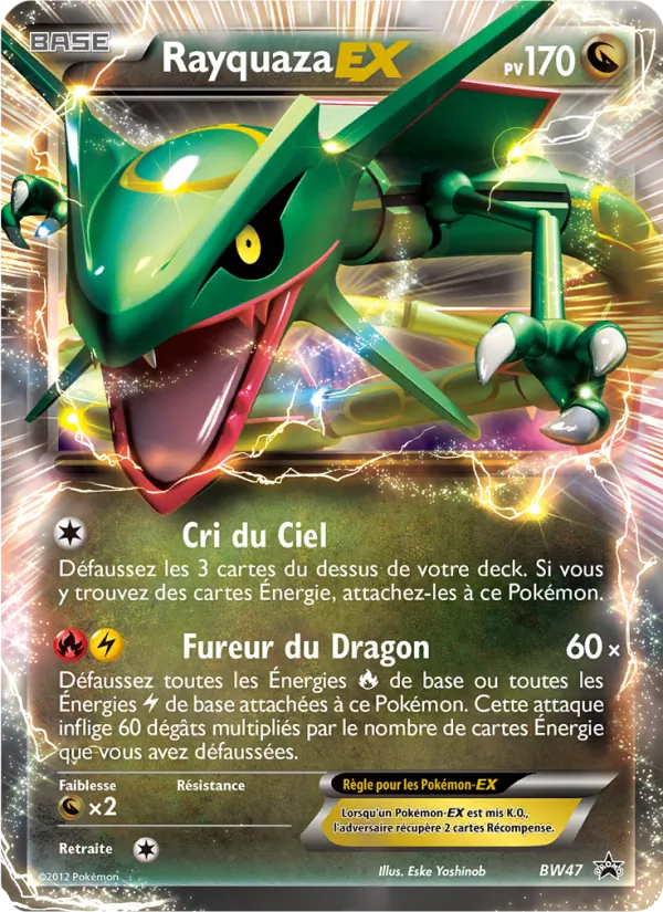 Carte Pokémon Rayquaza ex BW47/101 de l'extension Promo BW