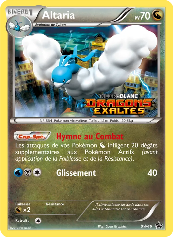 Carte Pokémon Altaria BW48/101 de l'extension Promo BW