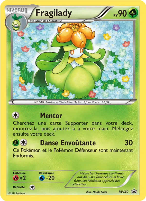 Carte Pokémon Fragilady BW49/101 de l'extension Promo BW