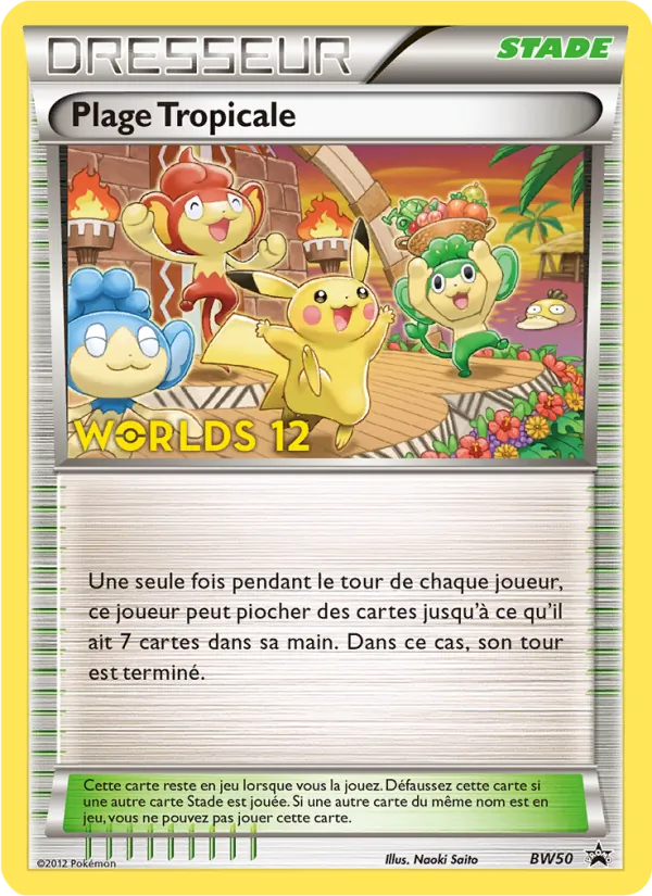 Carte Pokémon Plage Tropicale BW50/101 de l'extension Promo BW