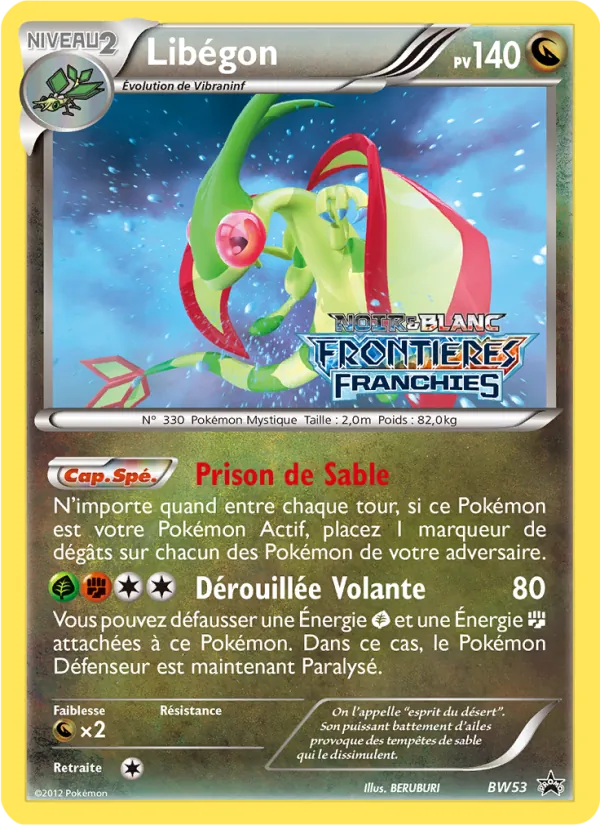 Carte Pokémon Libégon BW53/101 de l'extension Promo BW
