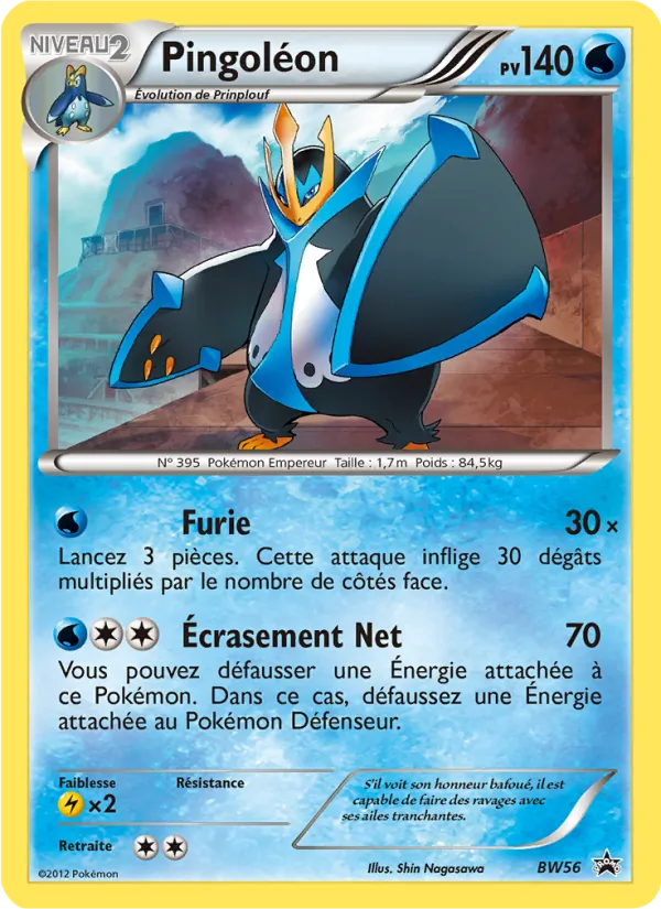 Carte Pokémon Pingoléon BW56/101 de l'extension Promo BW