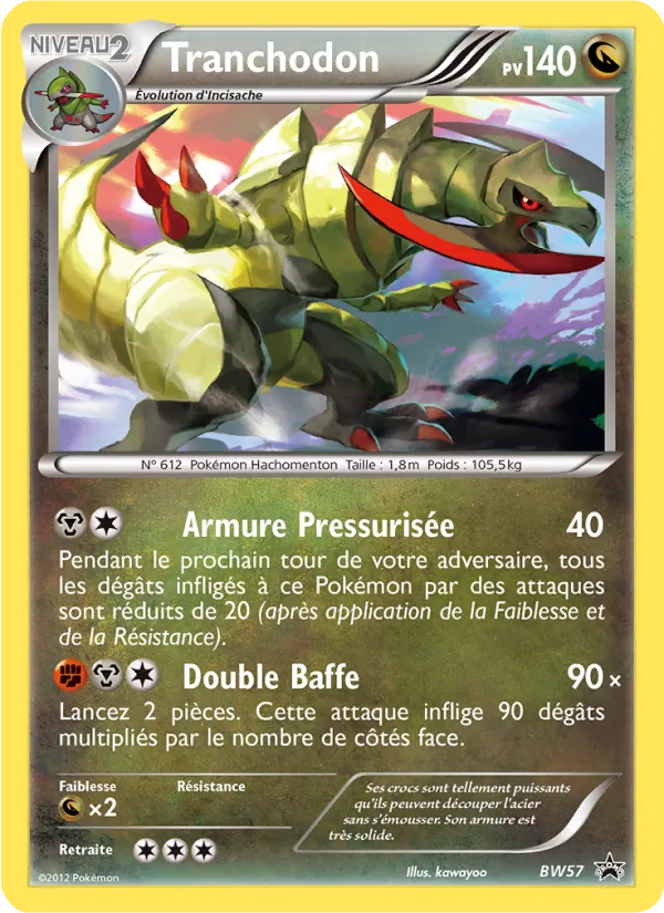 Carte Pokémon Tranchodon BW57/101 de l'extension Promo BW