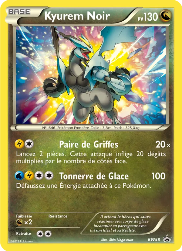 Carte Pokémon Kyurem Noir BW58/101 de l'extension Promo BW