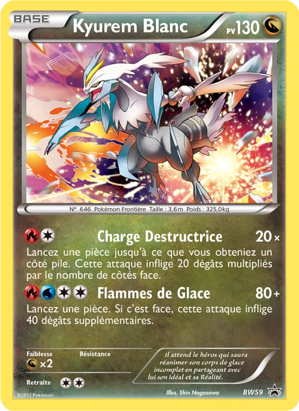 Carte Pokémon Kyurem Blanc BW59/101 de l'extension Promo BW