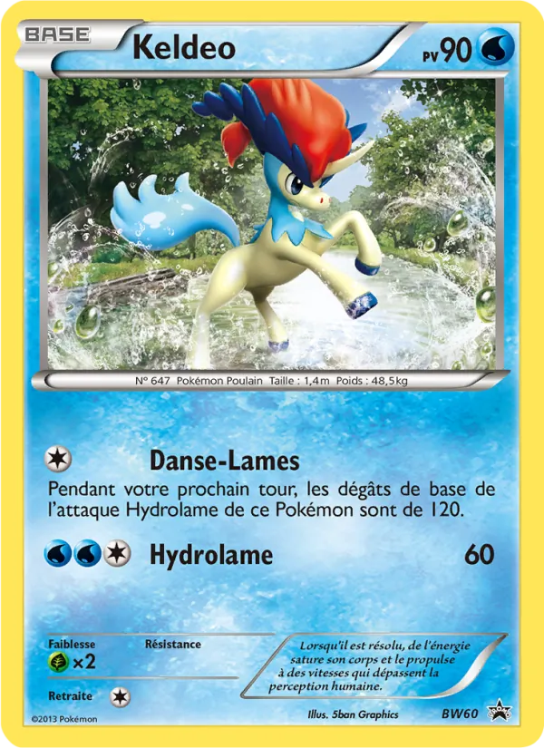 Carte Pokémon Keldeo BW60/101 de l'extension Promo BW