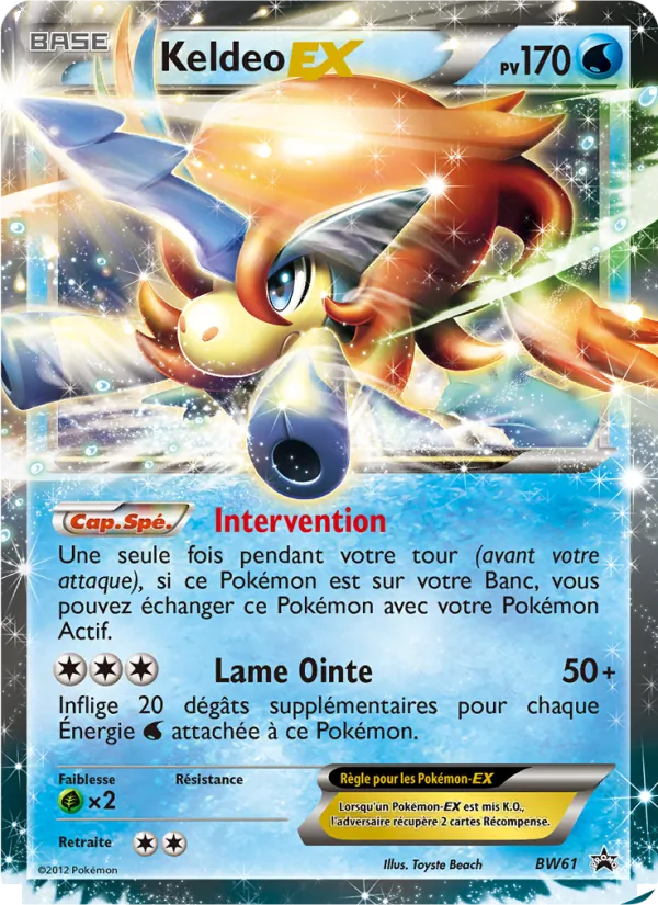 Carte Pokémon Keldeo ex BW61/101 de l'extension Promo BW