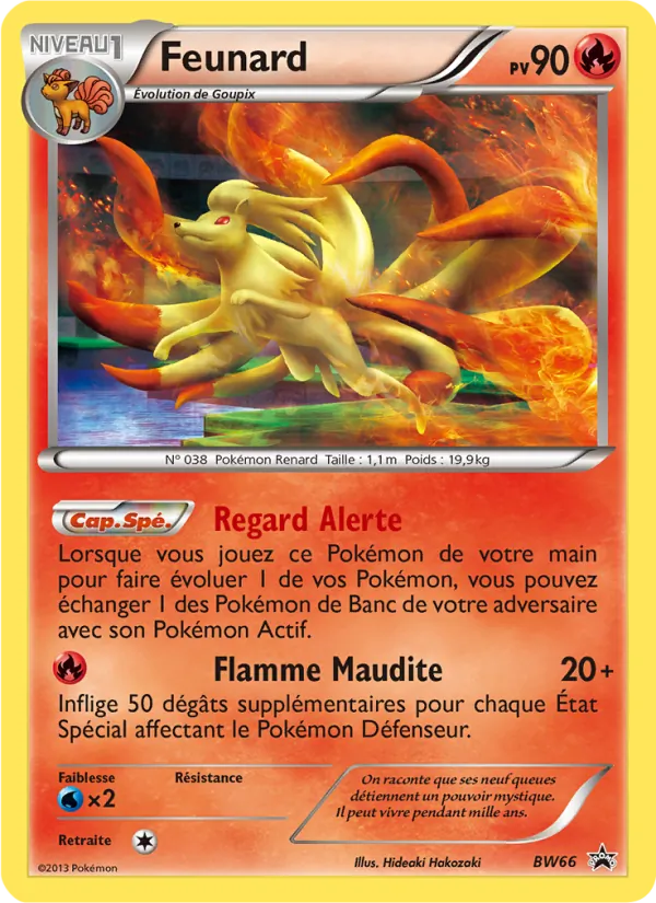 Carte Pokémon Feunard BW66/101 de l'extension Promo BW