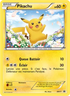 Carte Pokémon Pikachu BW77 — Promo BW