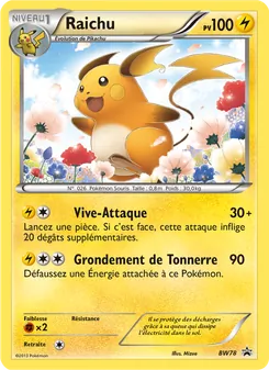 Carte Pokémon Raichu BW78 — Promo BW