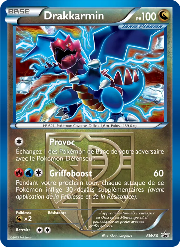 Carte Pokémon Drakkarmin BW80/101 de l'extension Promo BW