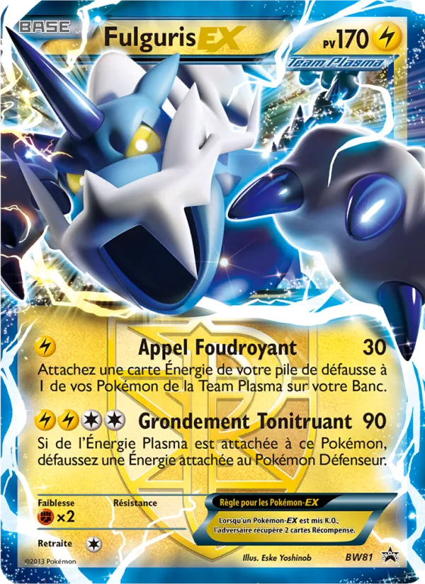 Carte Pokémon Fulguris ex BW81/101 de l'extension Promo BW