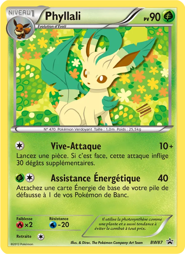 Carte Pokémon Phyllali BW87/101 de l'extension Promo BW