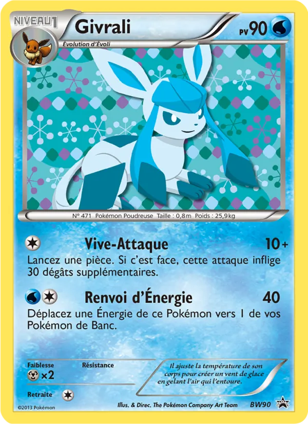 Carte Pokémon Givrali BW90/101 de l'extension Promo BW