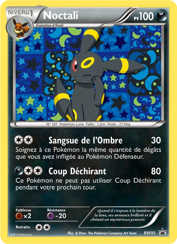 Carte Pokémon Noctali BW93/101 de l'extension Promo BW
