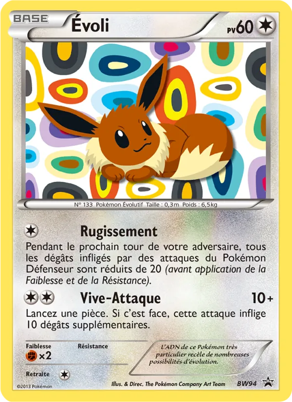 Carte Pokémon Évoli BW94/101 de l'extension Promo BW