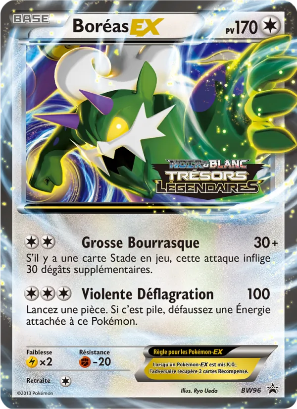 Carte Pokémon Boréas ex BW96/101 de l'extension Promo BW