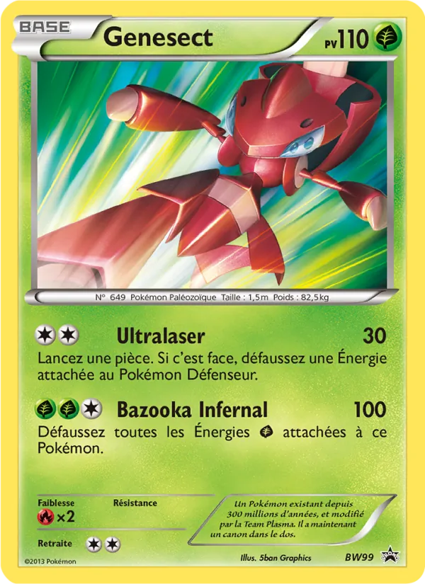 Carte Pokémon Genesect BW99/101 de l'extension Promo BW