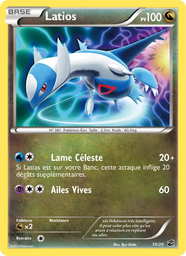 Carte Pokémon Latios 10/20 de l'extension Coffre des Dragons