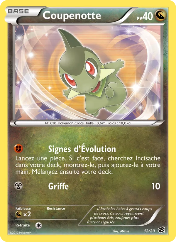 Carte Pokémon Coupenotte 12/20 de l'extension Coffre des Dragons