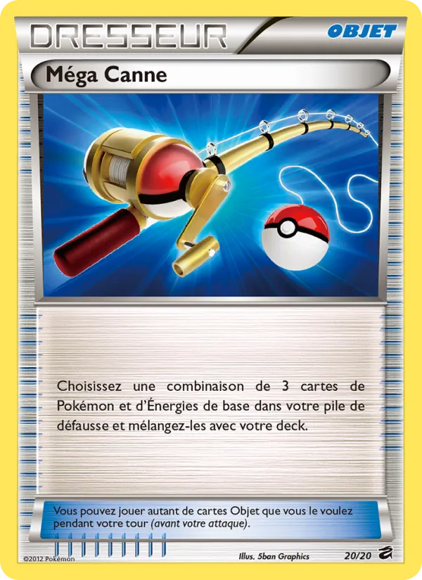 Carte Pokémon Méga Canne 20/20 de l'extension Coffre des Dragons