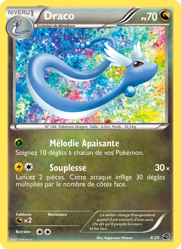 Carte Pokémon Draco 4/20 de l'extension Coffre des Dragons