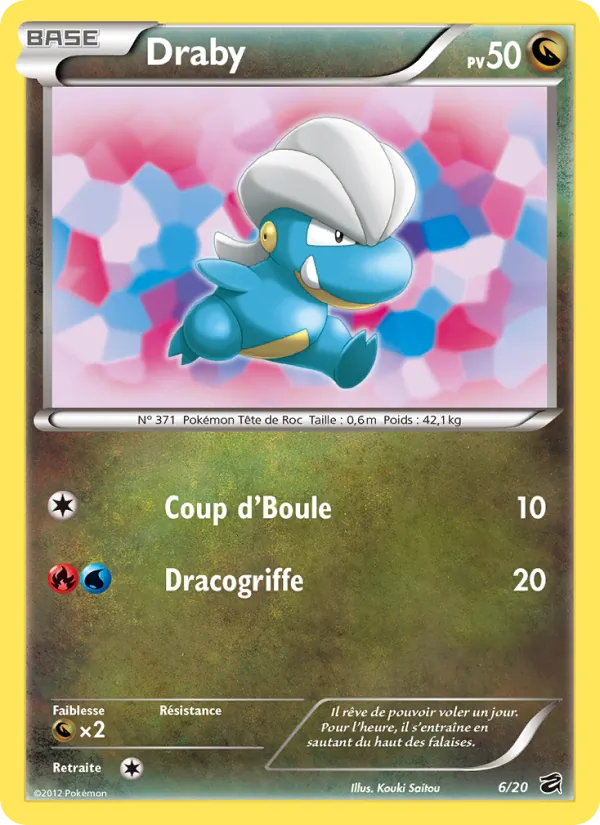 Carte Pokémon Draby 6/20 de l'extension Coffre des Dragons