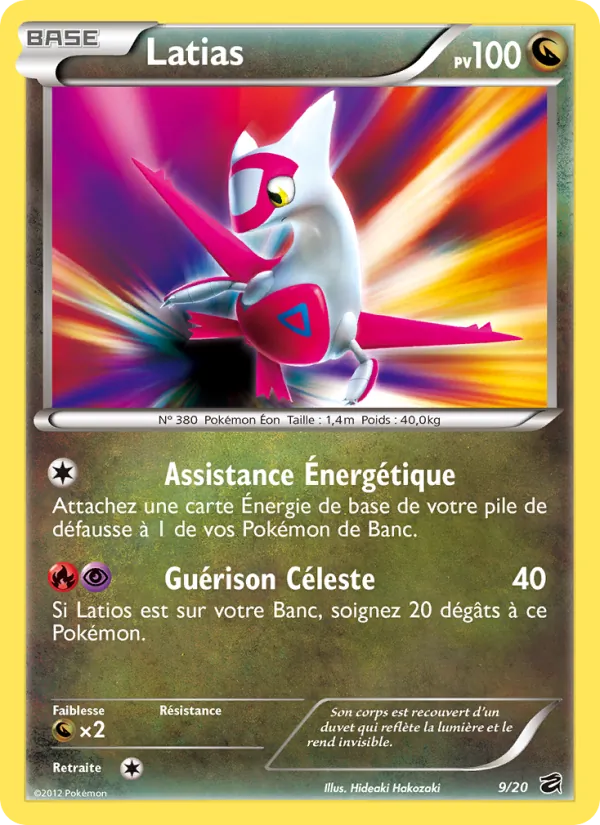 Carte Pokémon Latias 9/20 de l'extension Coffre des Dragons