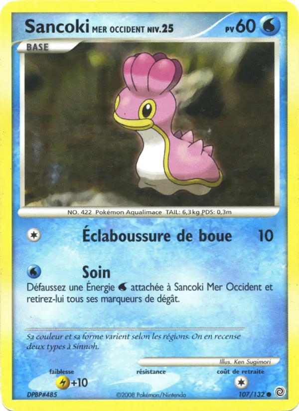Carte Pokémon Sancoki Mer Occident 107/132 de l'extension Merveilles Secrètes