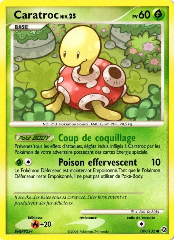 Carte Pokémon Caratroc 109/132 de l'extension Merveilles Secrètes