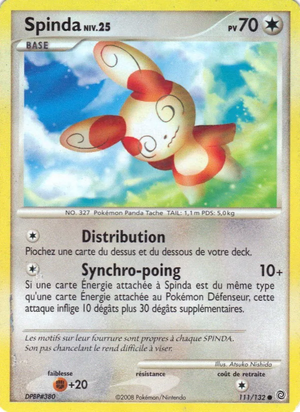 Carte Pokémon Spinda 111/132 de l'extension Merveilles Secrètes