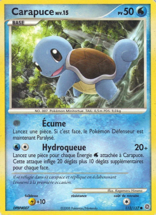 Carte Pokémon Carapuce 112/132 de l'extension Merveilles Secrètes