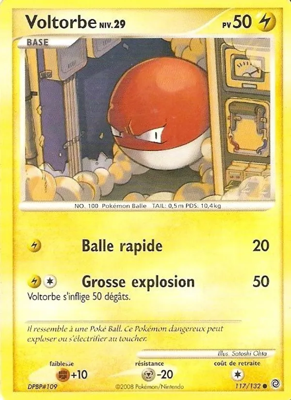 Carte Pokémon Voltorbe 117/132 de l'extension Merveilles Secrètes