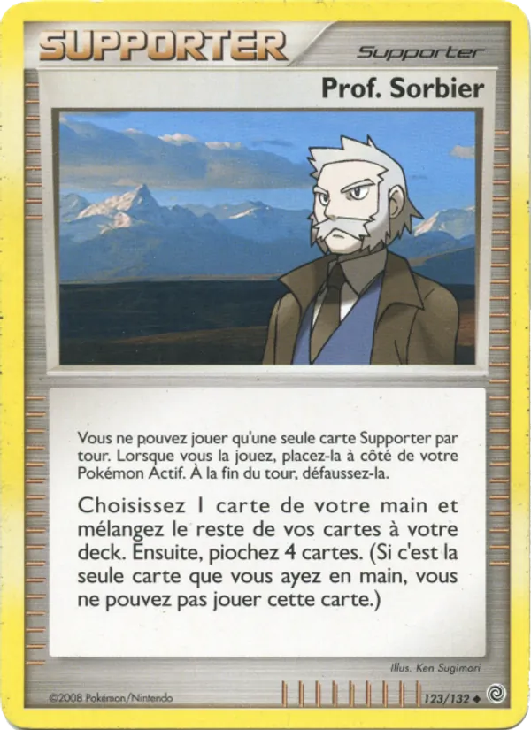 Carte Pokémon Prof. Sorbier 123/132 de l'extension Merveilles Secrètes