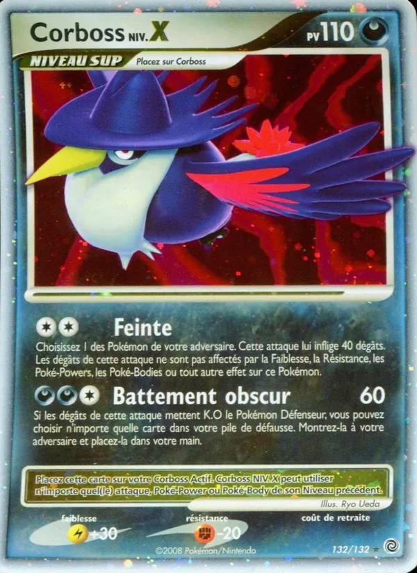 Carte Pokémon Corboss 132/132 de l'extension Merveilles Secrètes