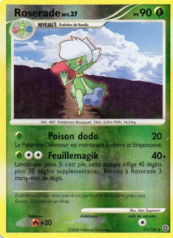 Carte Pokémon Roserade 17/132 de l'extension Merveilles Secrètes