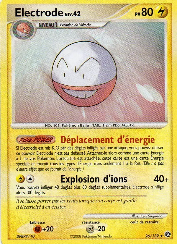 Carte Pokémon Électrode 26/132 de l'extension Merveilles Secrètes