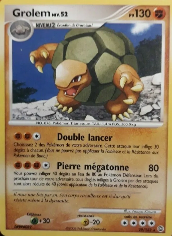 Carte Pokémon Grolem 29/132 de l'extension Merveilles Secrètes