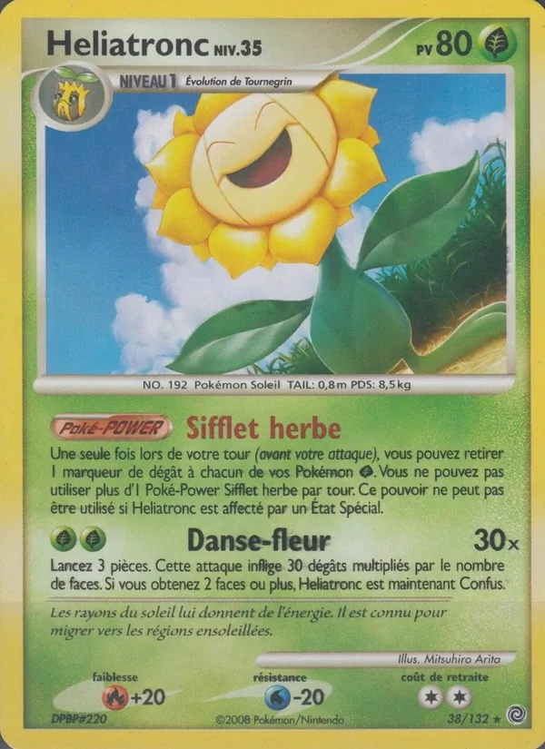 Carte Pokémon Héliatronc 38/132 de l'extension Merveilles Secrètes