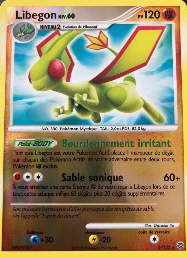 Carte Pokémon Libegon 5/132 de l'extension Merveilles Secrètes