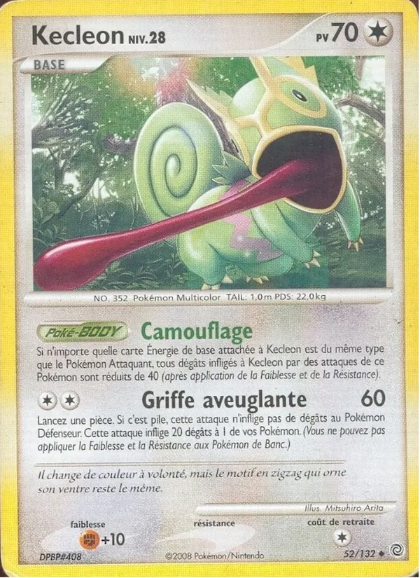 Carte Pokémon Kecleon 52/132 de l'extension Merveilles Secrètes