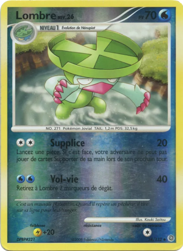 Carte Pokémon Lombre 54/132 de l'extension Merveilles Secrètes