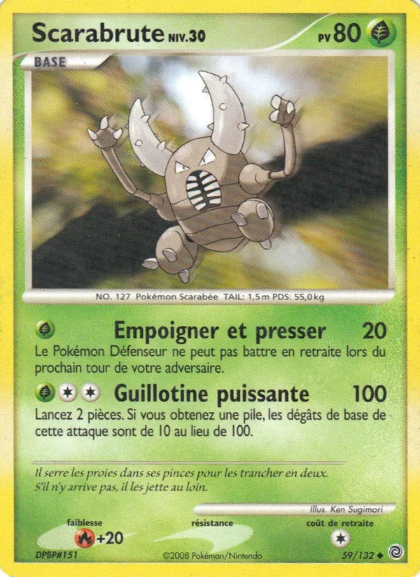 Carte Pokémon Scarabrute 59/132 de l'extension Merveilles Secrètes