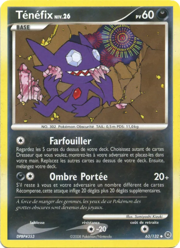 Carte Pokémon Ténéfix 63/132 de l'extension Merveilles Secrètes