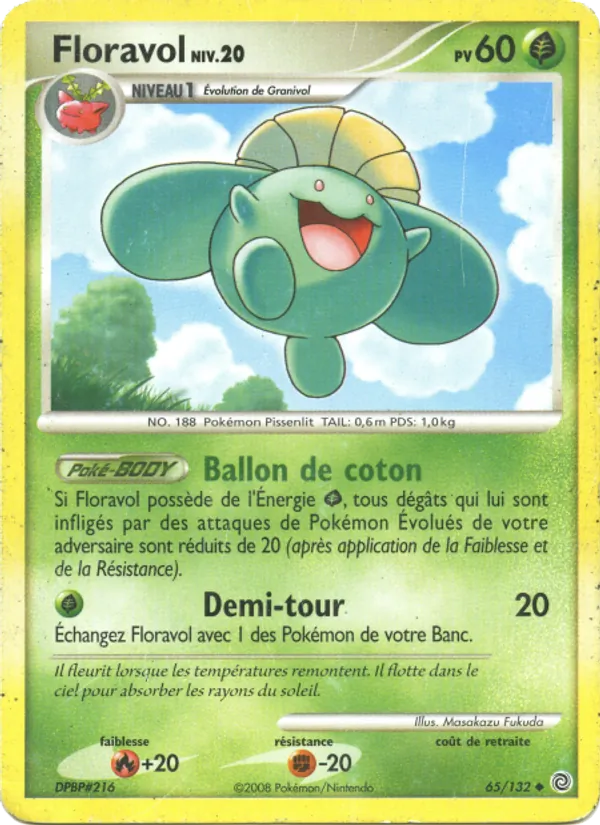 Carte Pokémon Floravol 65/132 de l'extension Merveilles Secrètes