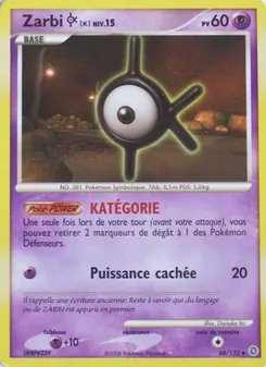Carte Pokémon Zarbi K 68 — Merveilles Secrètes