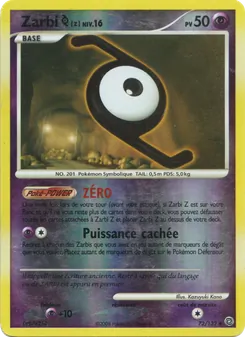 Carte Pokémon Zarbi Z 72 — Merveilles Secrètes