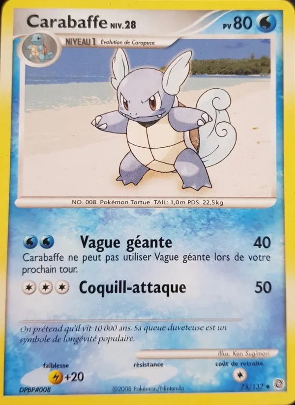 Carte Pokémon Carabaffe 75/132 de l'extension Merveilles Secrètes
