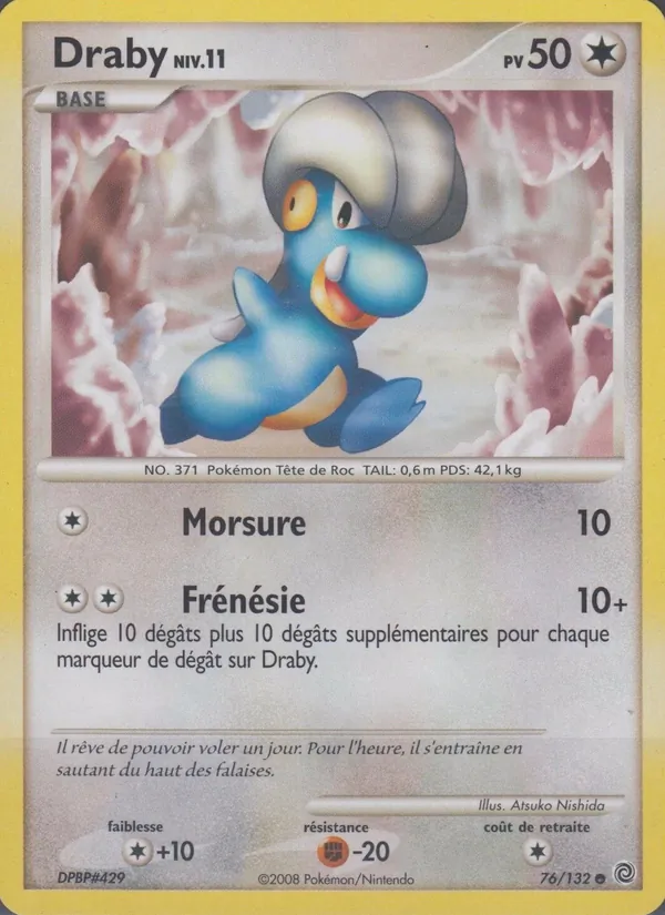 Carte Pokémon Draby 76/132 de l'extension Merveilles Secrètes