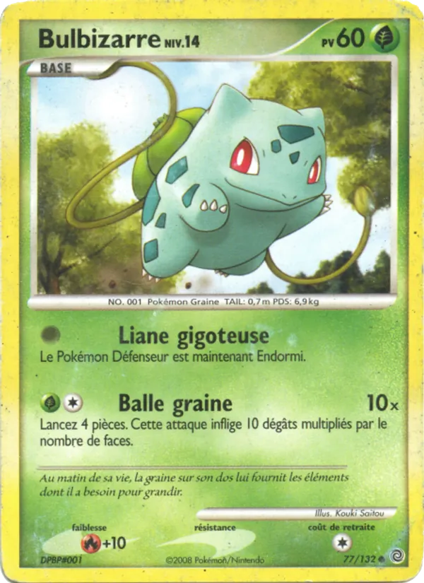 Carte Pokémon Bulbizarre 77/132 de l'extension Merveilles Secrètes